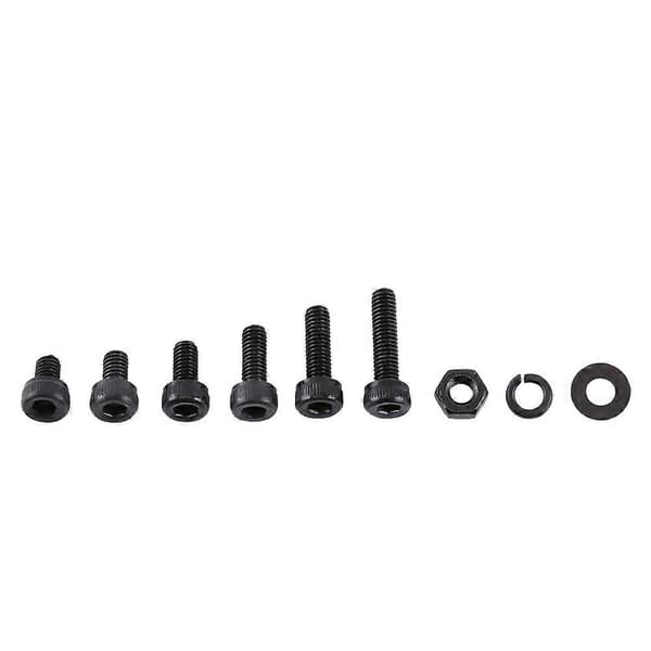 M3 Sorte Legeret Stål Hex Socket Skruer Bolt Med Hex Møtrikker Spændeskiver Sortiment (Knaphoved)