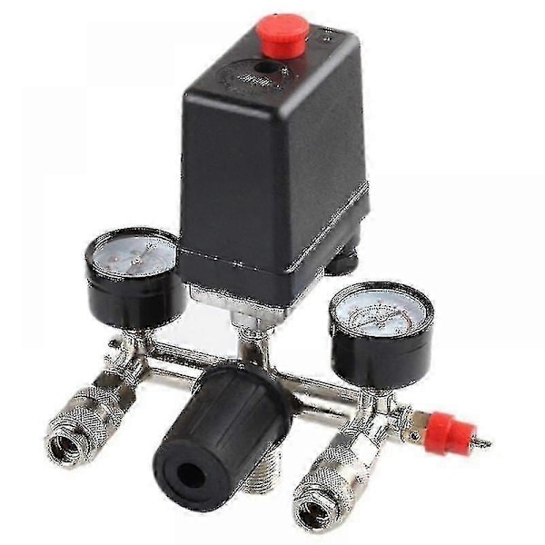Trycksregulator med tryckbrytare för kompressor Tryckbrytare med 2 displayer