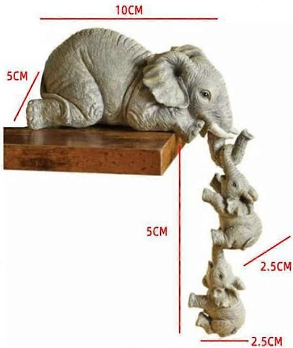 Elefant Passere Figurer - Sæt med 3