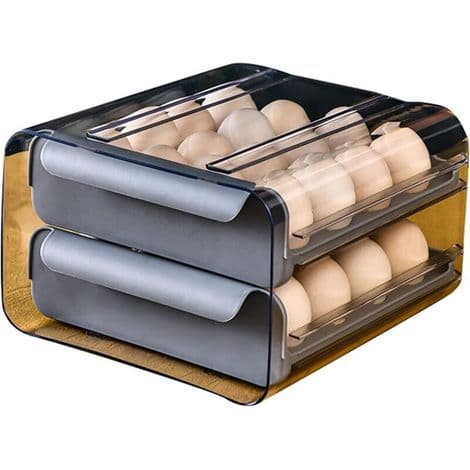 Eggeboks med 32 dobbeltlags skuff-type eggrom for kjøleskap
