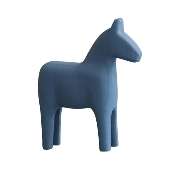 Liten Trähäst Ornament Retro Heminredning Djur för Skrivbord Hästfigur Mini Gungande Häst Ab