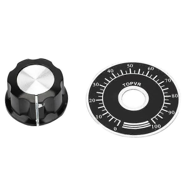 MF A03 Potentiometer Räfflade Rattar Volymkontrolllock Digital Skalplatta