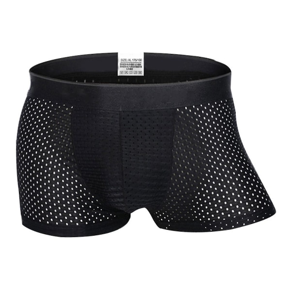 4 STK Boxer för män Mesh Able Shorts för män Black L