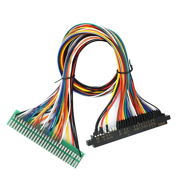 28Pin Jamma Forlængerkabel Arkadespilmaskine Jamma Ledningsnet Stik Guldfinger kompatibel Arkade Gam-B8