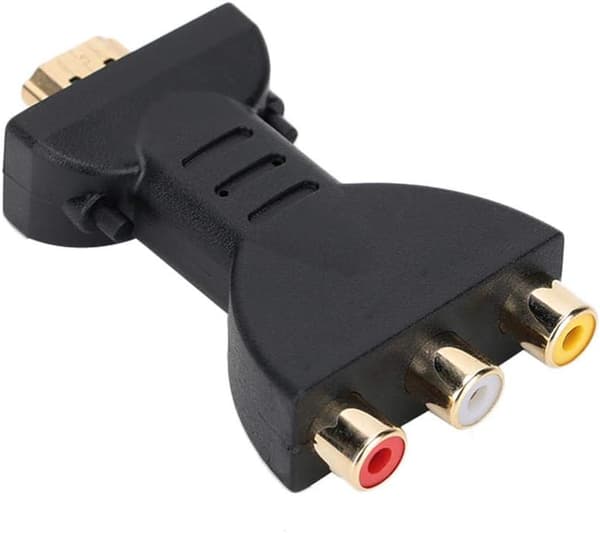 Aluminium adapter, 3RCA komposit til konverter