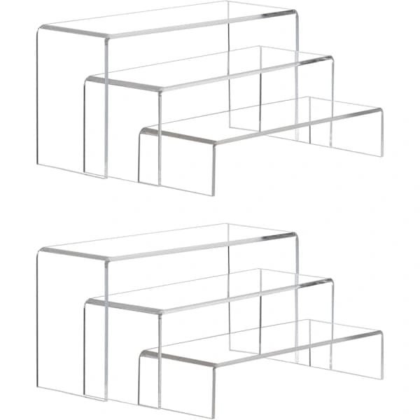 3-pack akryl displayställ, skoställ, muffinsställ, dessertställ