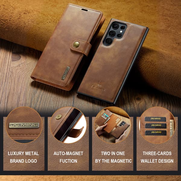 Galaxy S23 FE 2-i-1 Magnetisk Etui/Deksel Grå