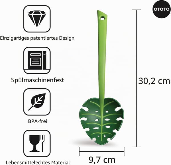 Sett med 2 kreative bladformede hullsleiver (Monstera-blad design)