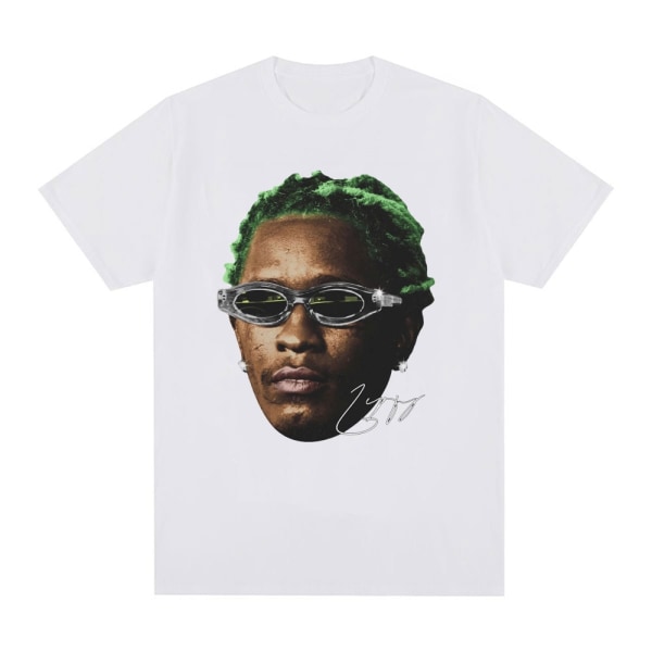 Rapper Young Thug Grafisk T-shirt Herr Kvinnor Mode Hip Hop Vintage T-shirt Q04252 Black XXL