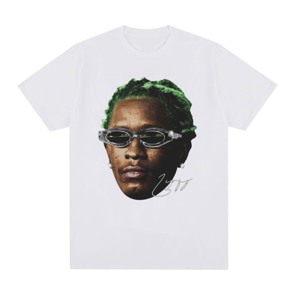 Rapper Young Thug Grafisk T-shirt Herr Kvinnor Mode Hip Hop Vintage T-shirt Q06007 Black M