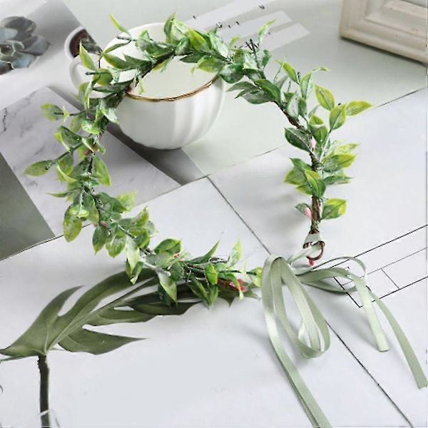 Brudekrans Hodeplagg Kvinner Krans Blomster Hodeplagg Brudehodedekorasjon