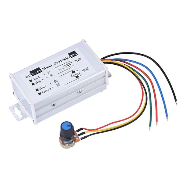 PWM DC 9-60V 20A 1200W 25KHz Motorhastighetskontroller Hastighetsregulator Bryter