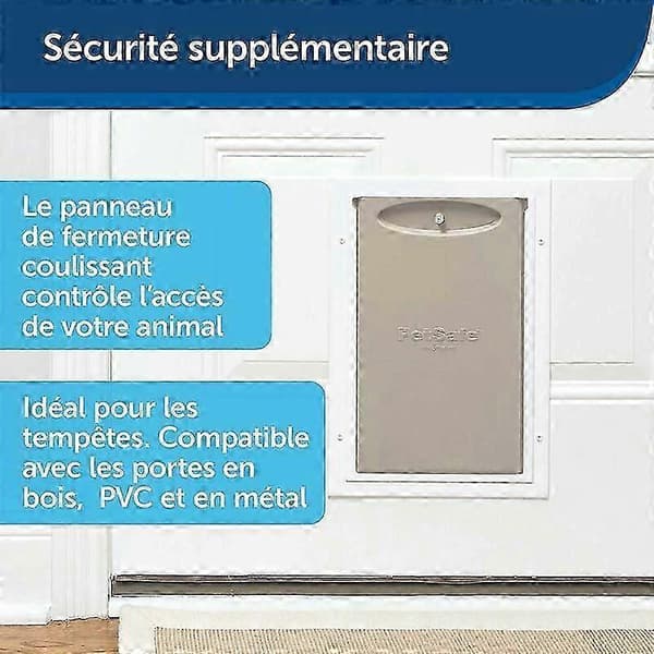 Isoleret aluminium kæledyrsdør til ekstremt vejr med 3-panel klapsystem
