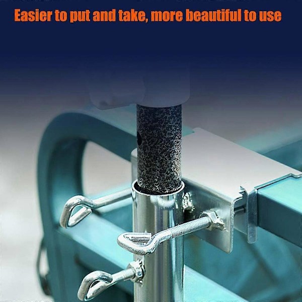 Parasollholder for rektangulært rekkverk Parasollfot justerbar bruk for balkong og terrasse