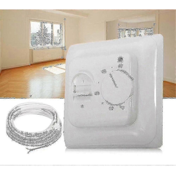 Elektrisk gulvvarme termostat temperaturkontrollbryter + sensor kabel