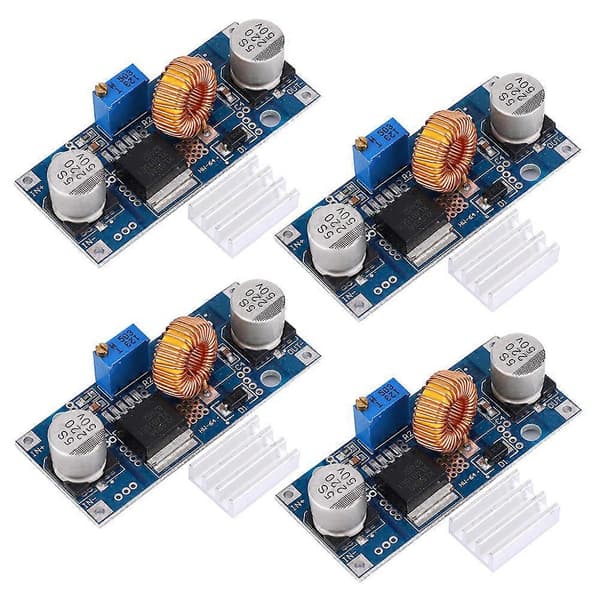 4 stk. Step Down Strømforsyning Spændingsregulator Modul DC DC Justerbar Konverter 5A 4~38V