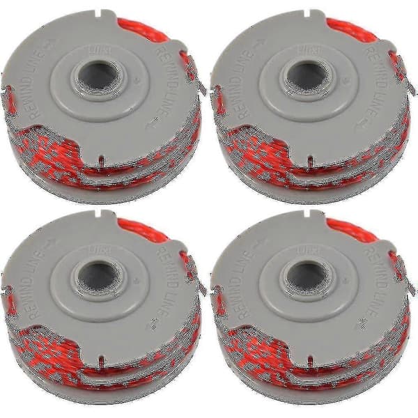 4 X Trimmer Strimmer Spole & Line Dobbelt Autofeed Kompatibel Flymo Fly021