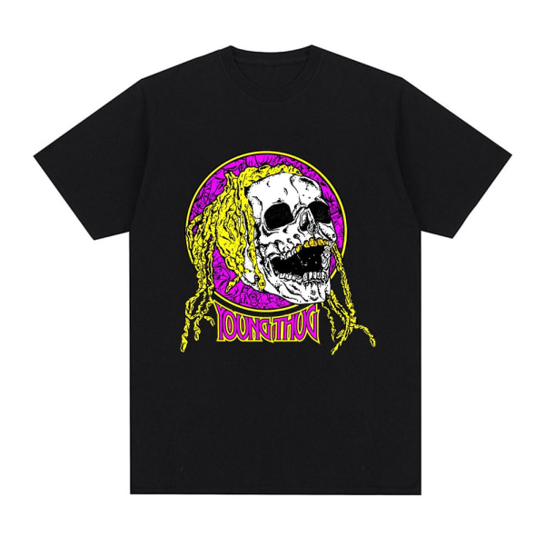 Rapper Young Thug Grafisk T-shirt Herr Kvinnor Mode Hip Hop Vintage T-shirt Q06013 Black XXL
