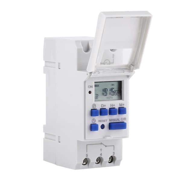 LCD Display Ukentlig Programmerbar Elektronisk Relé Timer 16 PÅ og AV Timer (AC220V)