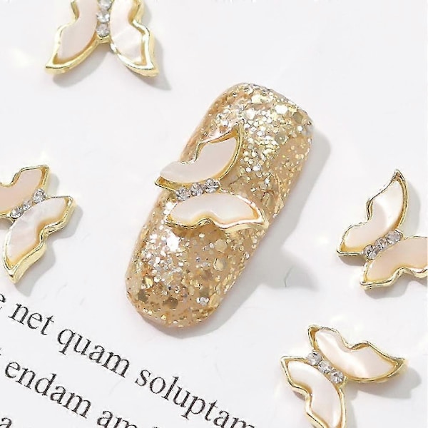 3D Kynsikoriste Perhonen Kynsikoriste Strassit Timantit Glitter, Uusi Muotoilu Akryyli Perhonen Kynsikoristeet