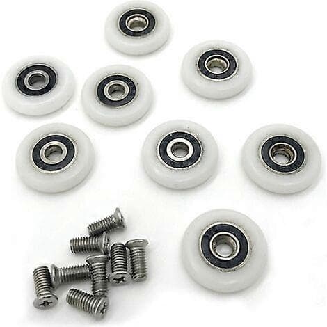 Sæt med 8 udskiftningshjul til 23 mm diameter brusekabinedøre