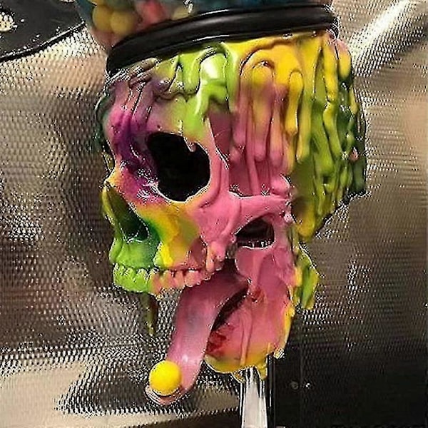 Boblegummaskine Farverig Kranie Slik Dispenser Halloween Bordpynt Til Hjemmet