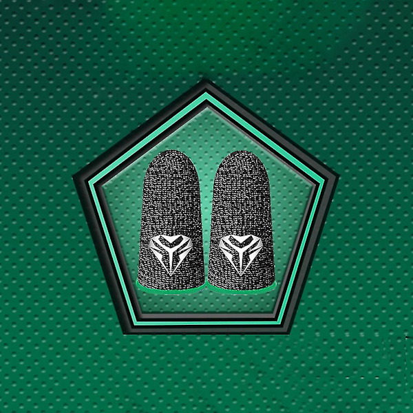 Gaming Finger Sleeves för mobila spelkontroller, 0,3 mm ledande silverfiber Anti-svett Andningsbara spelhandskar för Pubg/ros Green