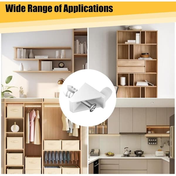 30 st hyllfästen kompatibla med IKEA 101558 PAX KOMPLEMENT - Vit