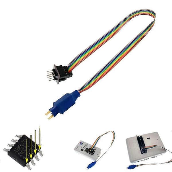 SOIC8 SOP8 Testklämma Sondkabel kompatibel med EEPROM 93CXX/25CXX/24CXX Krets Programmering på USB Programmerare TL866, 150mil