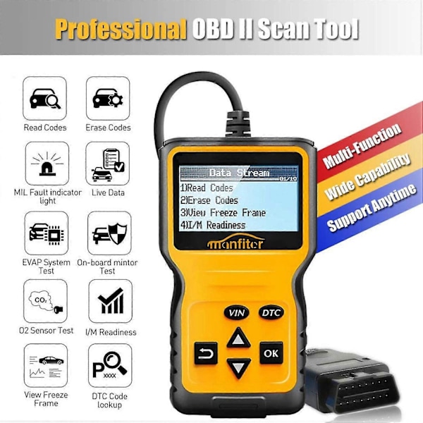 Bil Obd2 Scanner Kode Læser Motor Fejlkode Læser Scanner Kan Diagnostisk Scan Værktøj Til Alle Obd Ii Protokol Biler Siden 1996