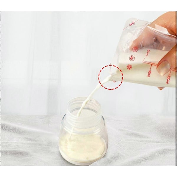 Pakke med 30 oppbevaringsposer for brystmelk - 200ml