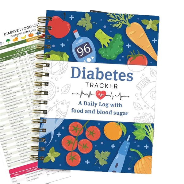 2026 ny diabetes TRACKER En daglig loggbok med mat och blodsocker