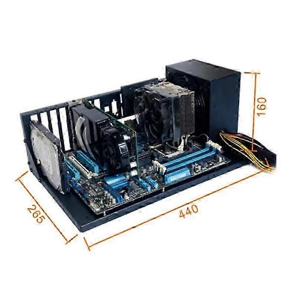 Åpent Datamaskinkabinett Toveis Server E-ATX/ATX Hovedkort (ATX)
