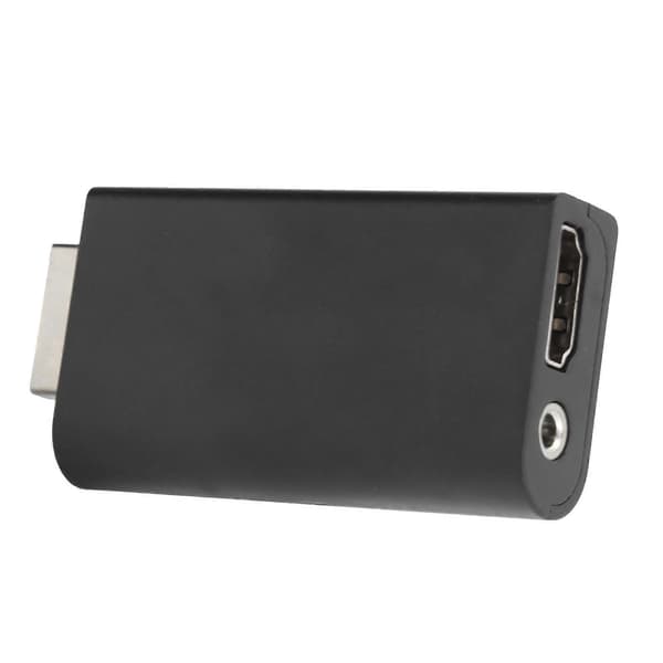 for PS2 til HD Multimedia Interface Adapter Konverter med 3.5mm Audio Interface ConnectorSvart