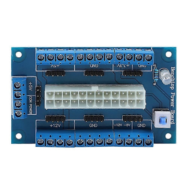 24/20-Pin ATX Strømforsyning Bænk Top Breakout Board Modul Adapter Til Computer PC
