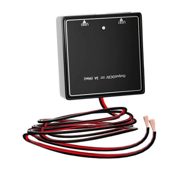 Solar Spenningsstabilisator Solcellepanel Batteriladeregulator Hurtiglading Hjem 2 USB Svart Utendørs 5V3A Solcellepanel Regulator 5V to 30V 500cm