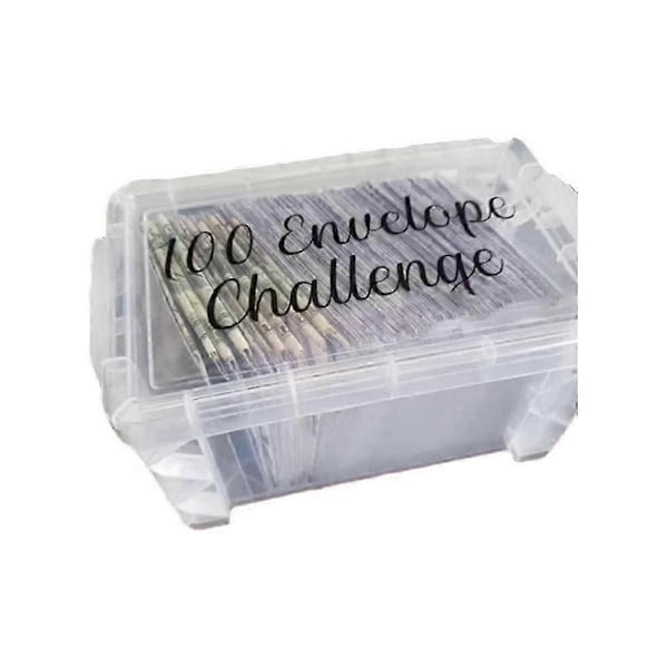 100 Kuvert Utmaningsbox Set Enkelt och Roligt Sätt att Spara 10 000, 100 Kuvert Pengar Sparande Utmaning js