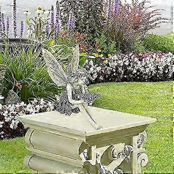 Haveengel Skulptur Terrasse Hjem Kunst Ornamenter Udendørs Dekorationer