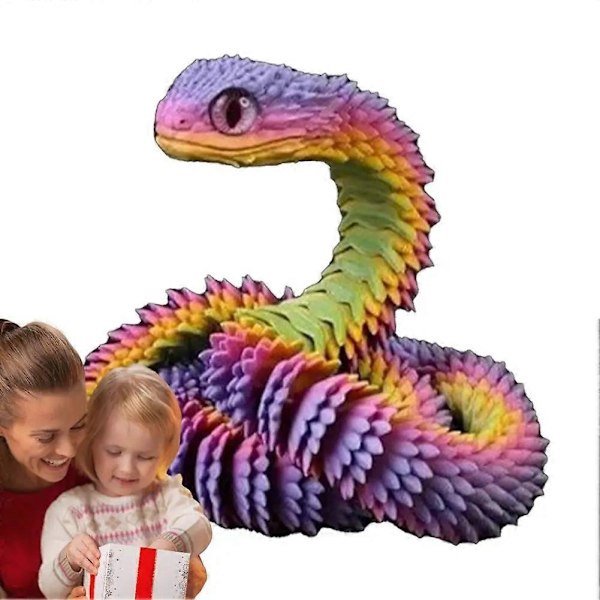 3D-printet slange fidget leketøy krystall fleksible ledd skrivebordsleker hjemmeinnredning perfekte gaver fo