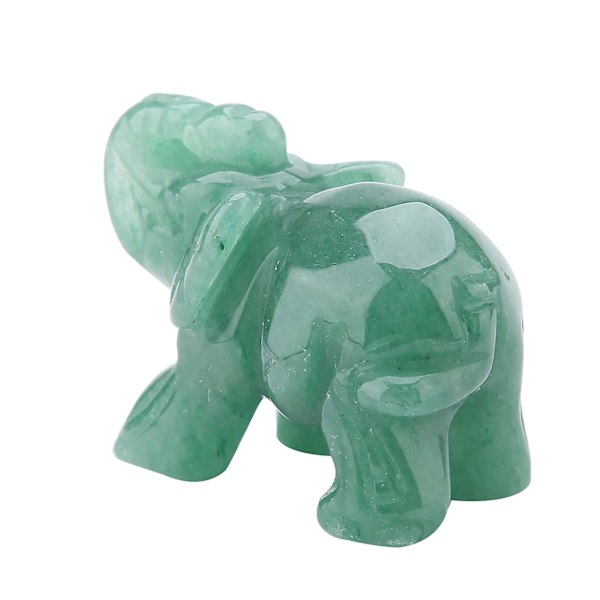 5 cm Luonnon Jade Kaiverrettu Elefantti Kristallihahmo Kodin Sisustus Esine (#03)