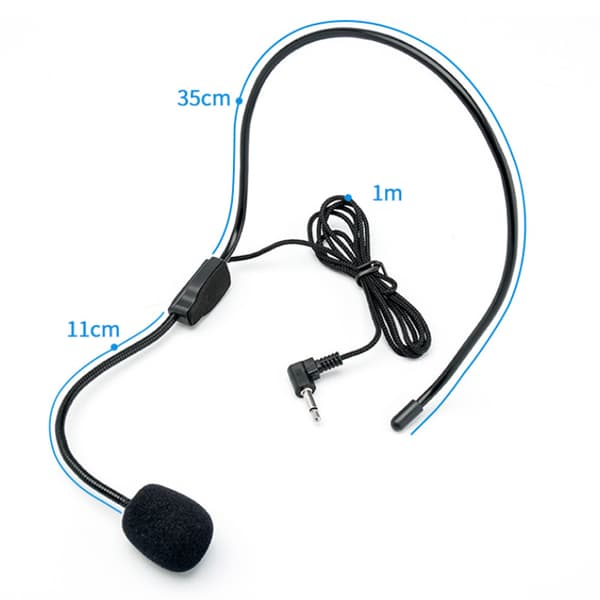 Mini XLR 3 Pins TA3F Plugg Profesjonell Trådløs Hodebåren Mikrofon Headset Mikrofon