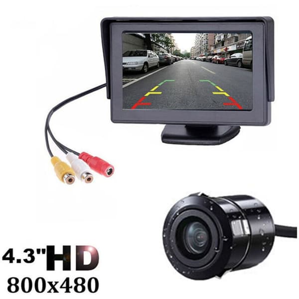 Trådlöst backkamerasystem för bil / lastbil / skåpbil / pickup / husbil 4,3\" bildskärm backsystem