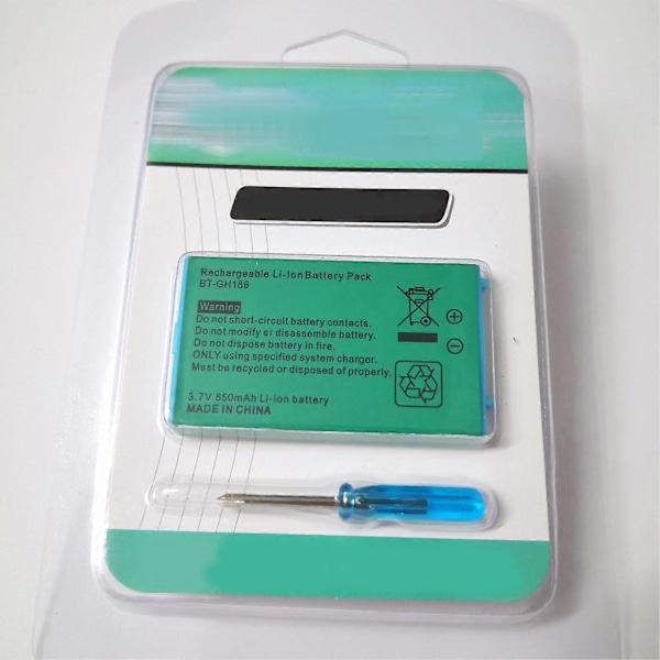 til GBA Batteripakke Udskiftning 850mAh Lithium Ion Batteri med Skruetrækker til GBA SP Spillekonsoller 3.7V
