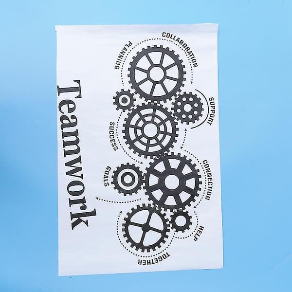 1 stk Team Work Klistremerke