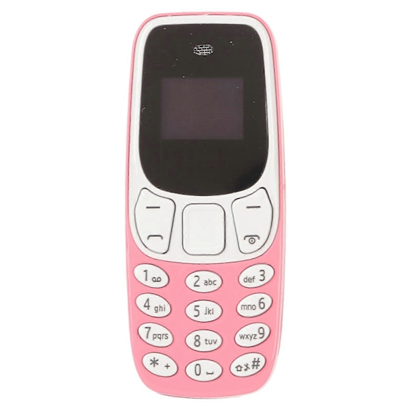 Maailman pienin puhelin Hands Free Bluetooth -valitsin Dual SIM -kortti Lukitsematon GSM 2 in 1 Mini-matkapuhelin Pinkki