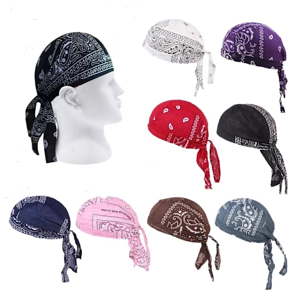 2023 Piratmössa för män Hip Hop Print Cykelbandana style 3