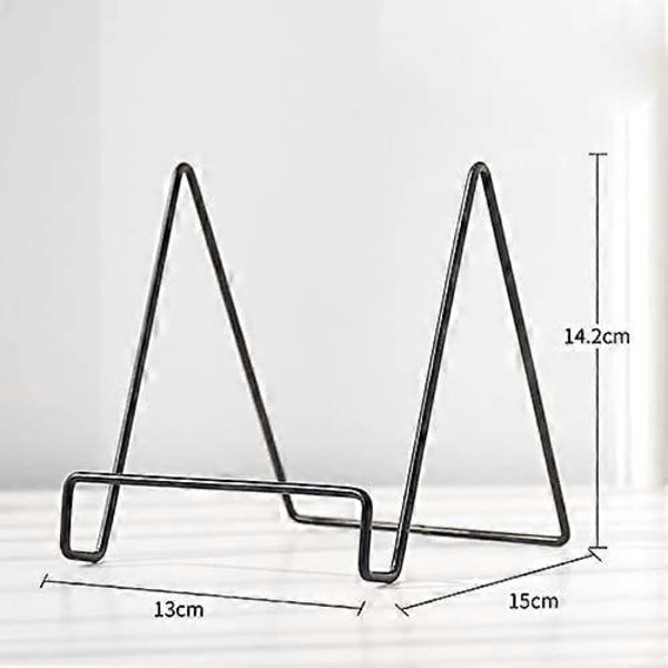 Display stand, sort staffeli, fotorammestativ til udstilling af dekorative tallerkener, kogebøger