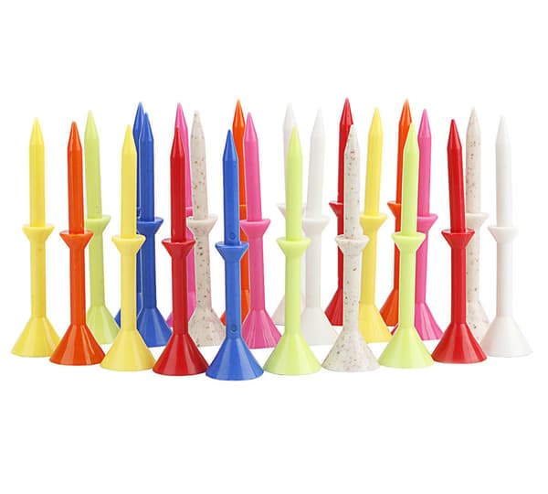 Golf Tee Bolde 60 Pak Anti-Friktion Side-Spin Golf Tees