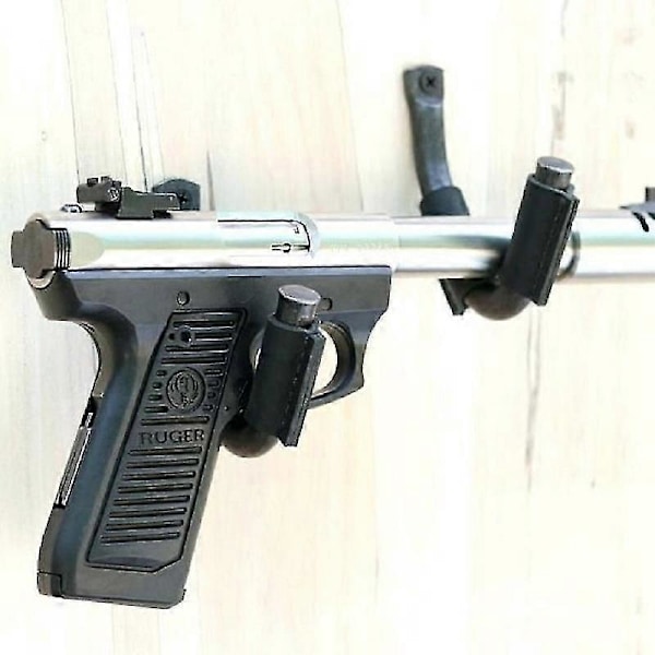 Højkvalitets helt ny pistolholder i rustfrit stål, 1 par pistolkroge med filtforing