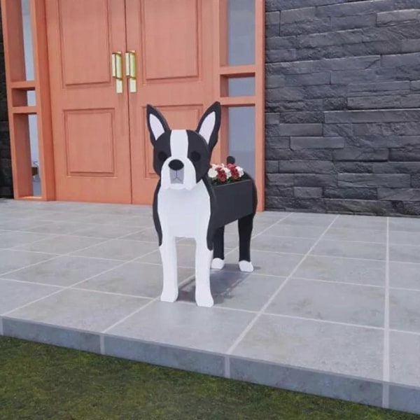 Söt Hund Planteringskruka, Djur Blomkruka För Trädgårdsdekorationer HET, 100% Ny